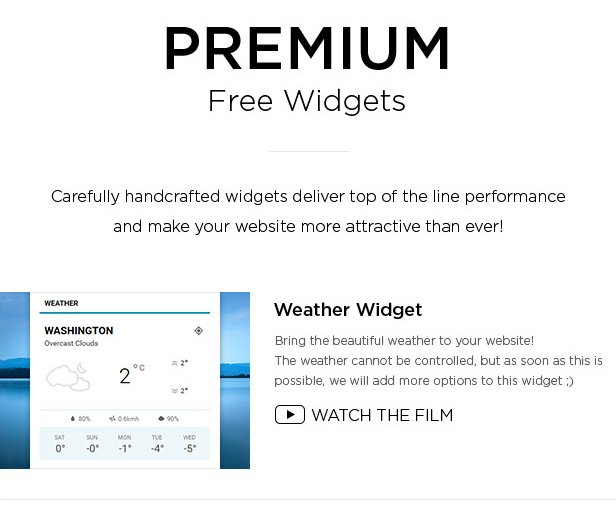 premium free widgets