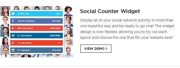 social counter widgets
