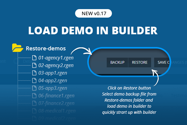 load demo in builder