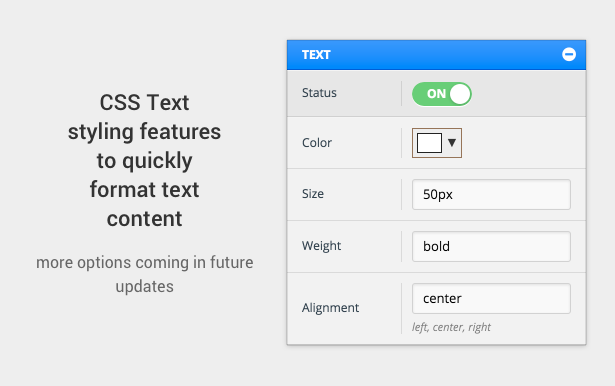 quick text formatting feature