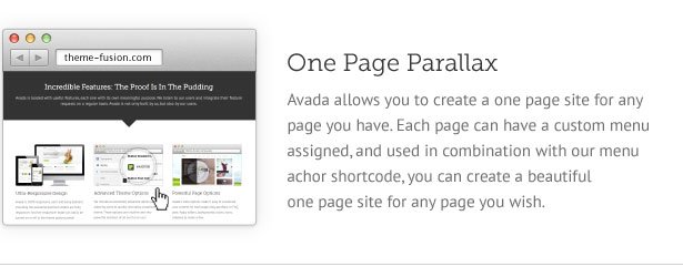 one page parallax