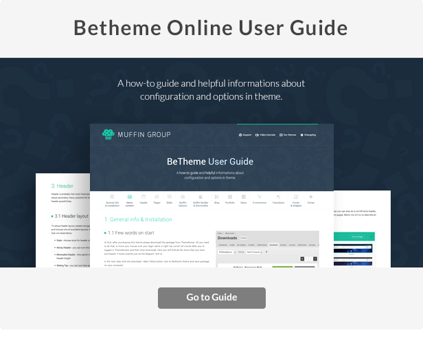 betheme online user guide