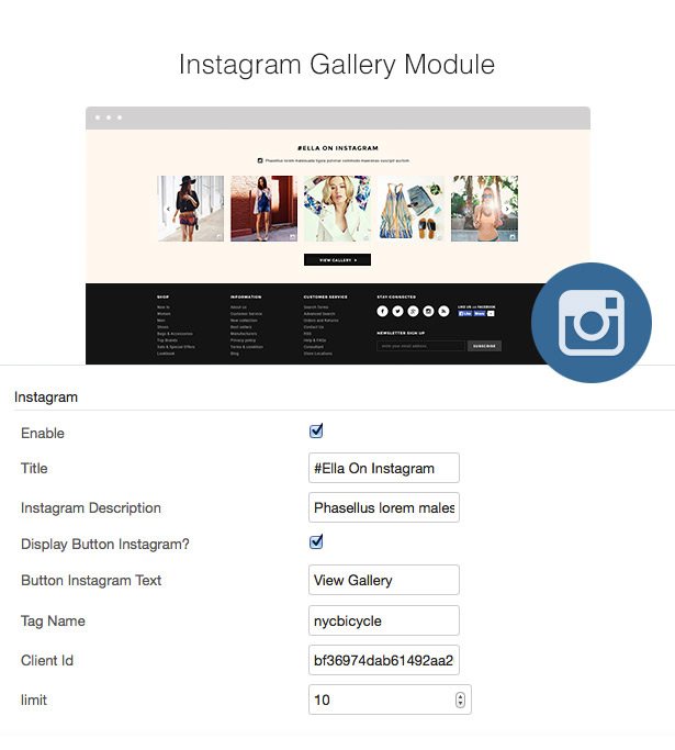 instagram gallery module