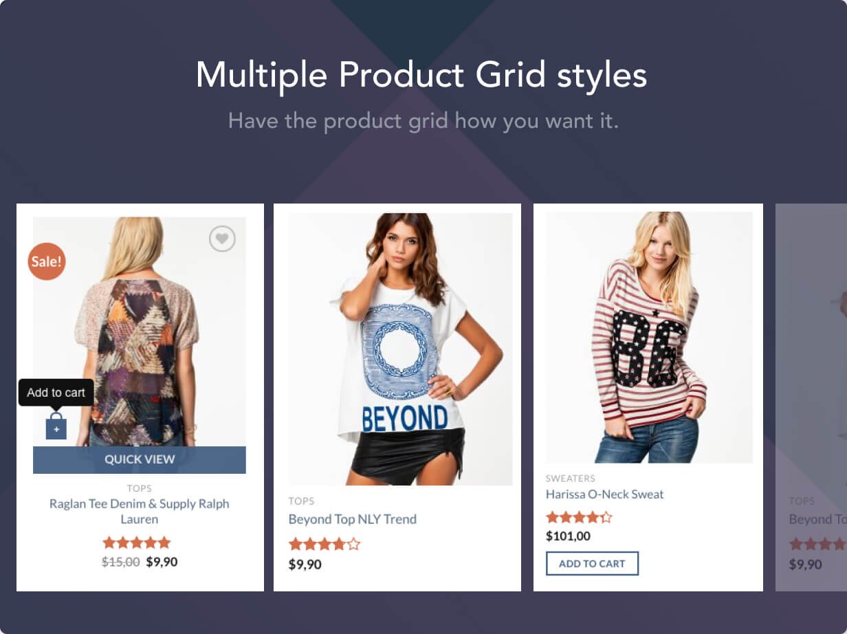 multiple product grid style