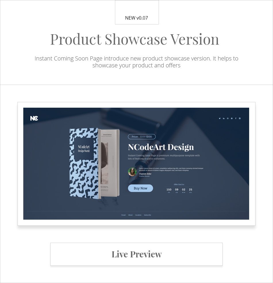 instant product showcase version 