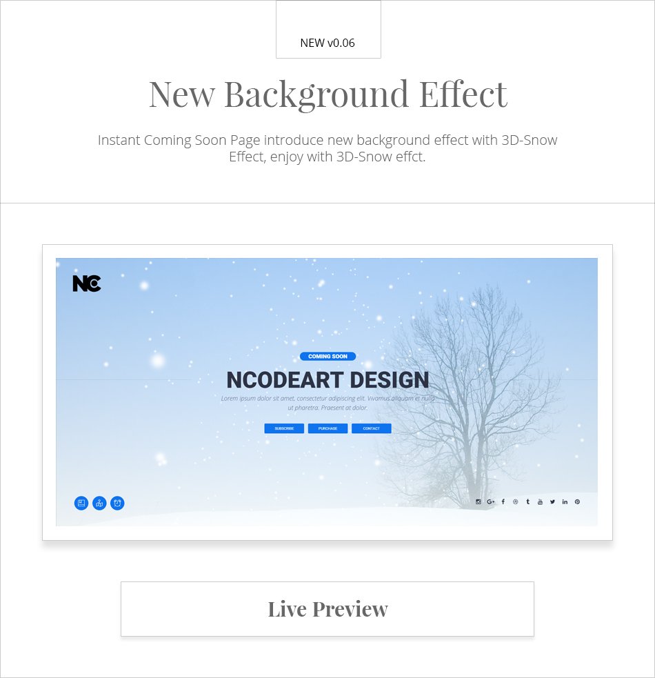 3d snow background effect