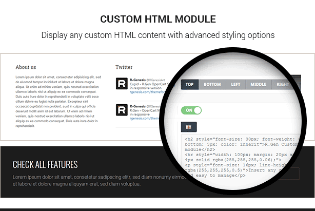 custom html module