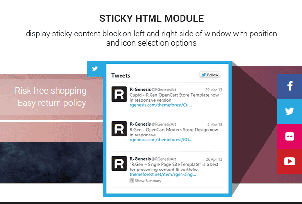 sticky html module