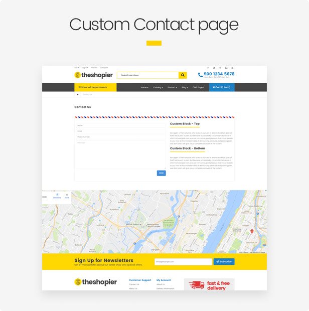 custom contact page