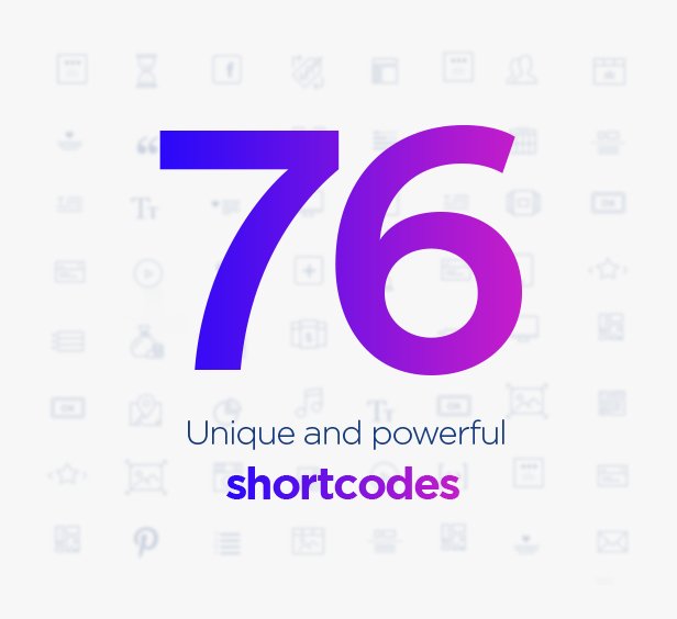 76+ unique powerful shortcodes