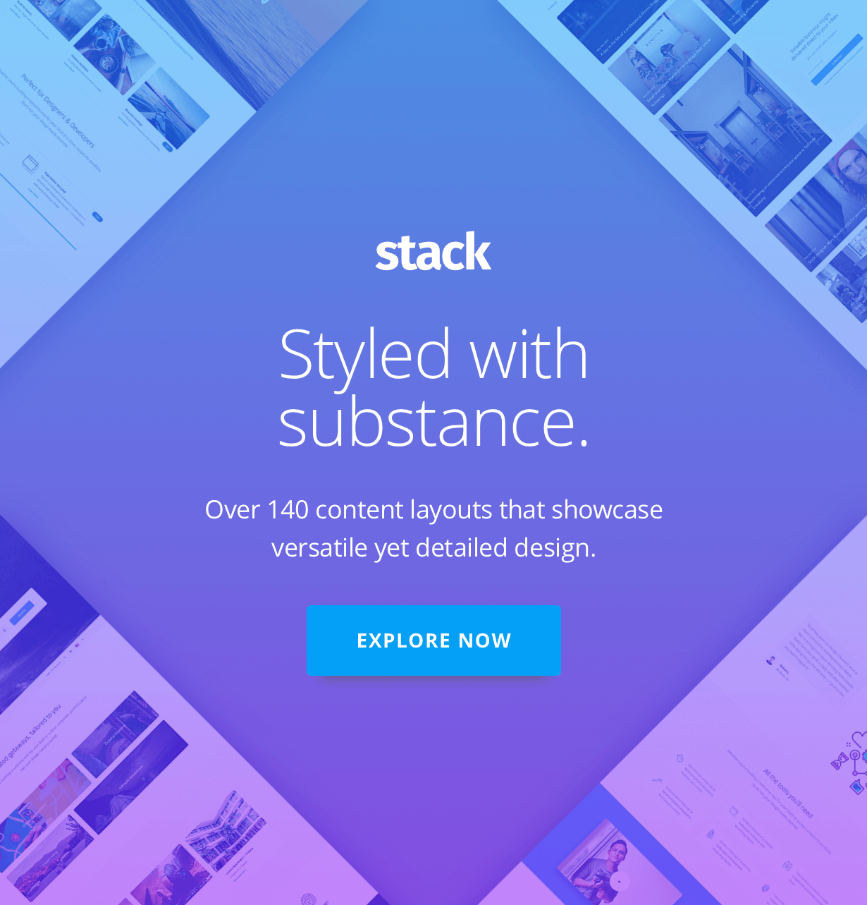 Stack over 140 content layouts