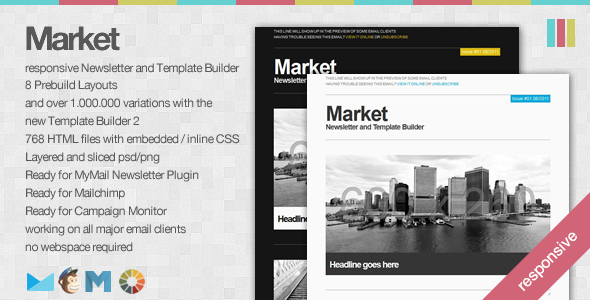 Market – Responsive Newsletter with Template Builder