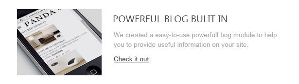 powerful blog built in