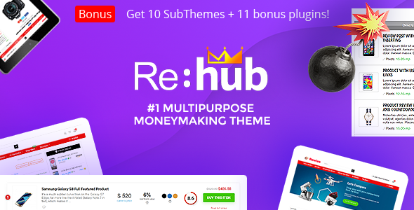REHub – Price Comparison, Multi Vendor Marketplace, Affiliate Marketing, Community Theme