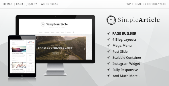 Simple Article – WordPress Theme For Personal Blog