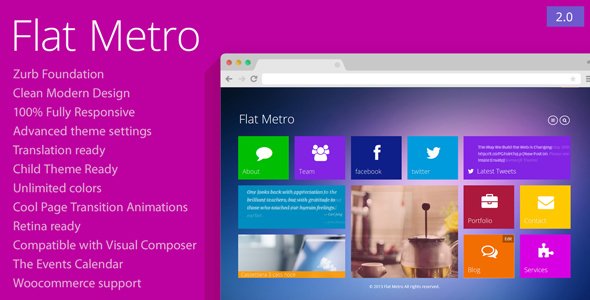 Flat Metro – Responsive WordPress Theme