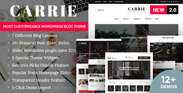 Carrie – Personal & Magazine WordPress Theme
