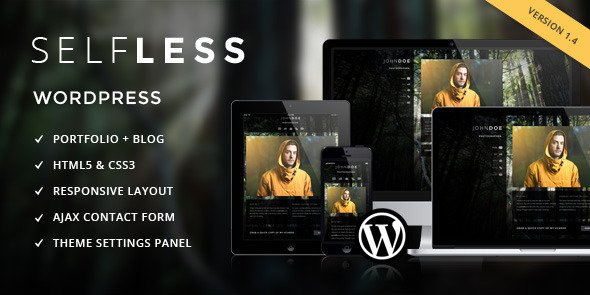 Selfless – A One Page WordPress VCard Theme