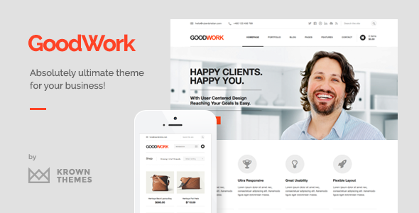 GoodWork – Modern Responsive Multi-Purpose WordPress Theme