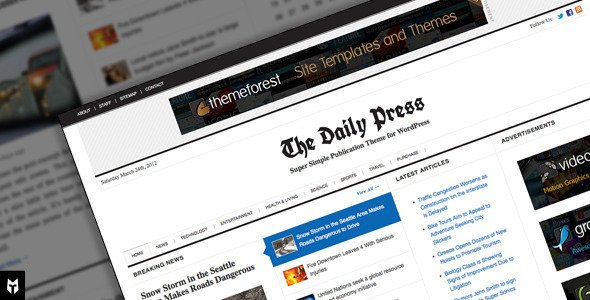The Daily Press: Super Simple WP Publication Theme