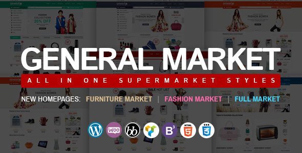 WooCommerce Responsive Premium Theme | WP General Mart eCommerce Websites