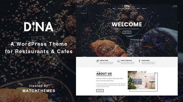 Dina – Restaurant, Bar, Cafe, Food WordPress Theme
