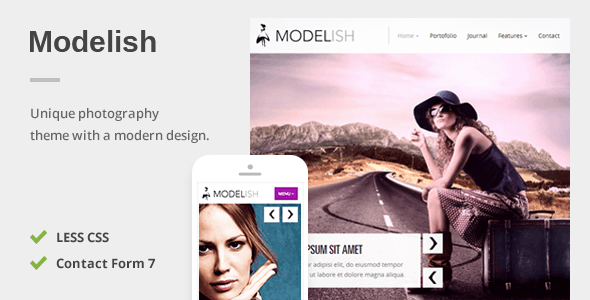 Modelish – A Unique Photography WordPress Theme
