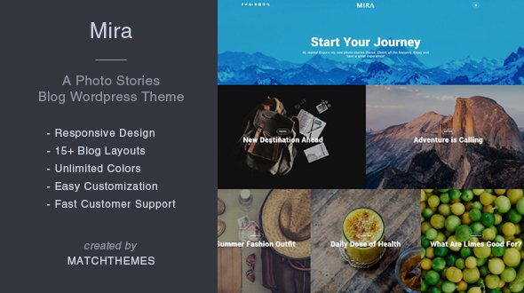 Mira – A Photo Stories Blog WordPress Theme