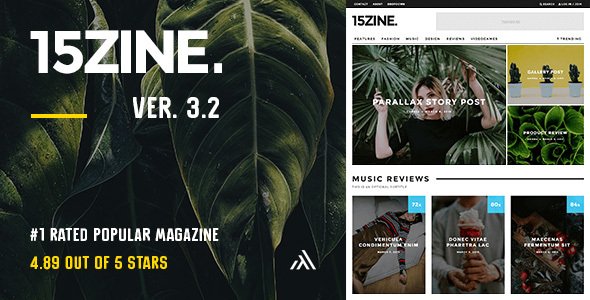 15Zine – HD Magazine / Newspaper WordPress Theme