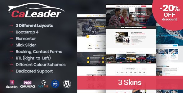 CaLeader – Car Dealer WordPress Theme