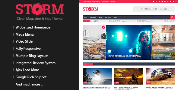 Storm – Clean Magazine & Blog Theme