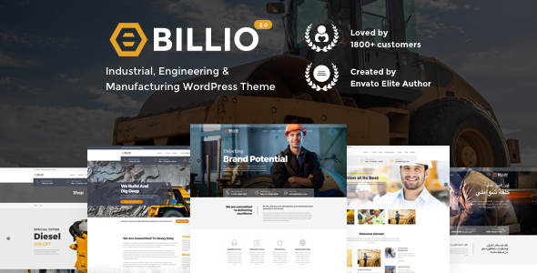 Billio 2.0 – Engineering & Industrial WordPress Theme