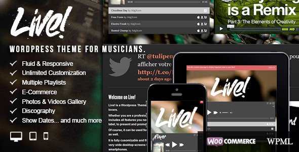 Live! – Music WordPress Theme
