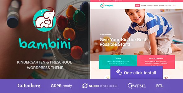 Bambini – Kindergarten & Pre-School Theme