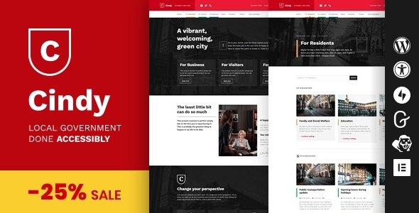 Cindy – Accessible Local Government WordPress Theme