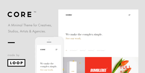 Core – A Minimal Portfolio WordPress Theme for Creatives, Studios, Artists & Agencies