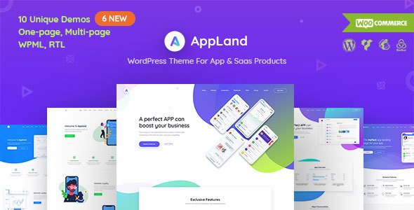 AppLand – WordPress Theme For App & Saas Products