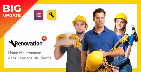 Repair Service, Home Maintenance Elementor WP Theme – Renovation