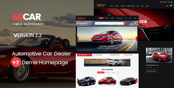 Micar –  Auto Dealer RTL WooCommerce WordPress for Car and Moto Theme
