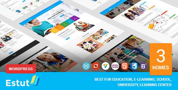 Estut | Education WordPress Theme – Material Design – Online Course E-Learning – eCommerce