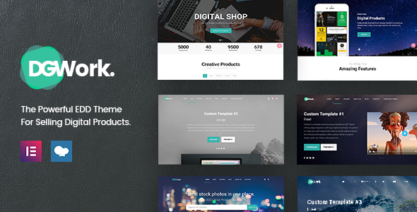 DGWork – Responsive Digital Shop & Market Easy Digital Downloads Theme