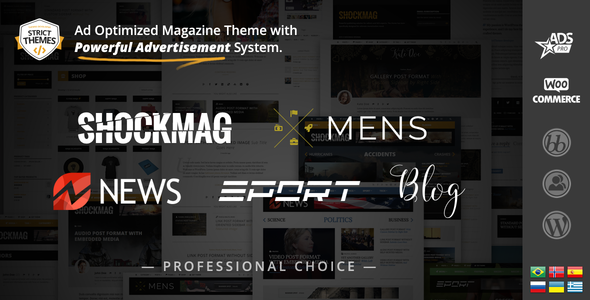 Shockmag – Ad Optimized Magazine WordPress Theme with Powerful Advertisement System