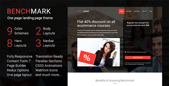Benchmark – Multipurpose Landing Page WordPress Theme