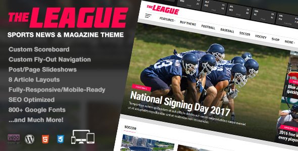 The League – Sports News & Magazine WordPress Theme