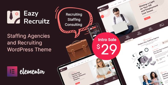 Eazy Recruitz – Staffing Agencies WordPress Theme