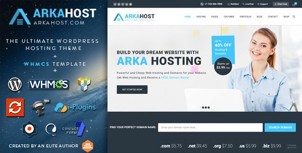 ArkaHost – WHMCS WordPress Theme