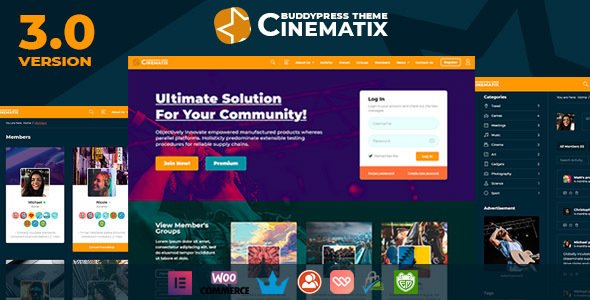 Cinematix – BuddyPress Nouveau Membership Theme