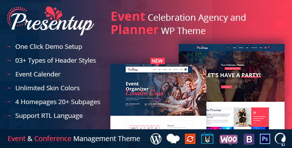 Presentup – Event Planner & Celebrations Management WordPress Theme