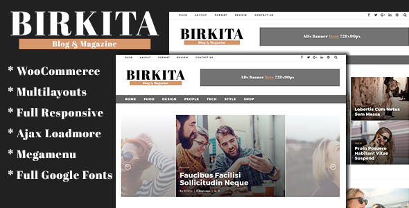 Birkita – WordPress Blog and Magazine Theme
