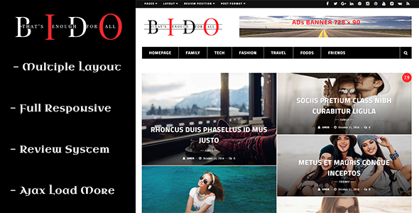 Bido – WordPress Blog & Magazine Theme